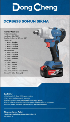 DCPB698 Somun Sıkma